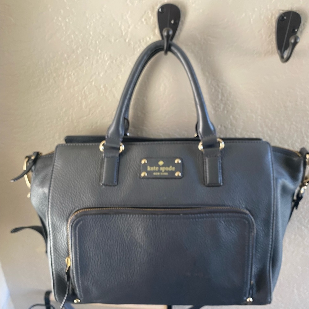 Kate Spade Black Satchel with Structured Design